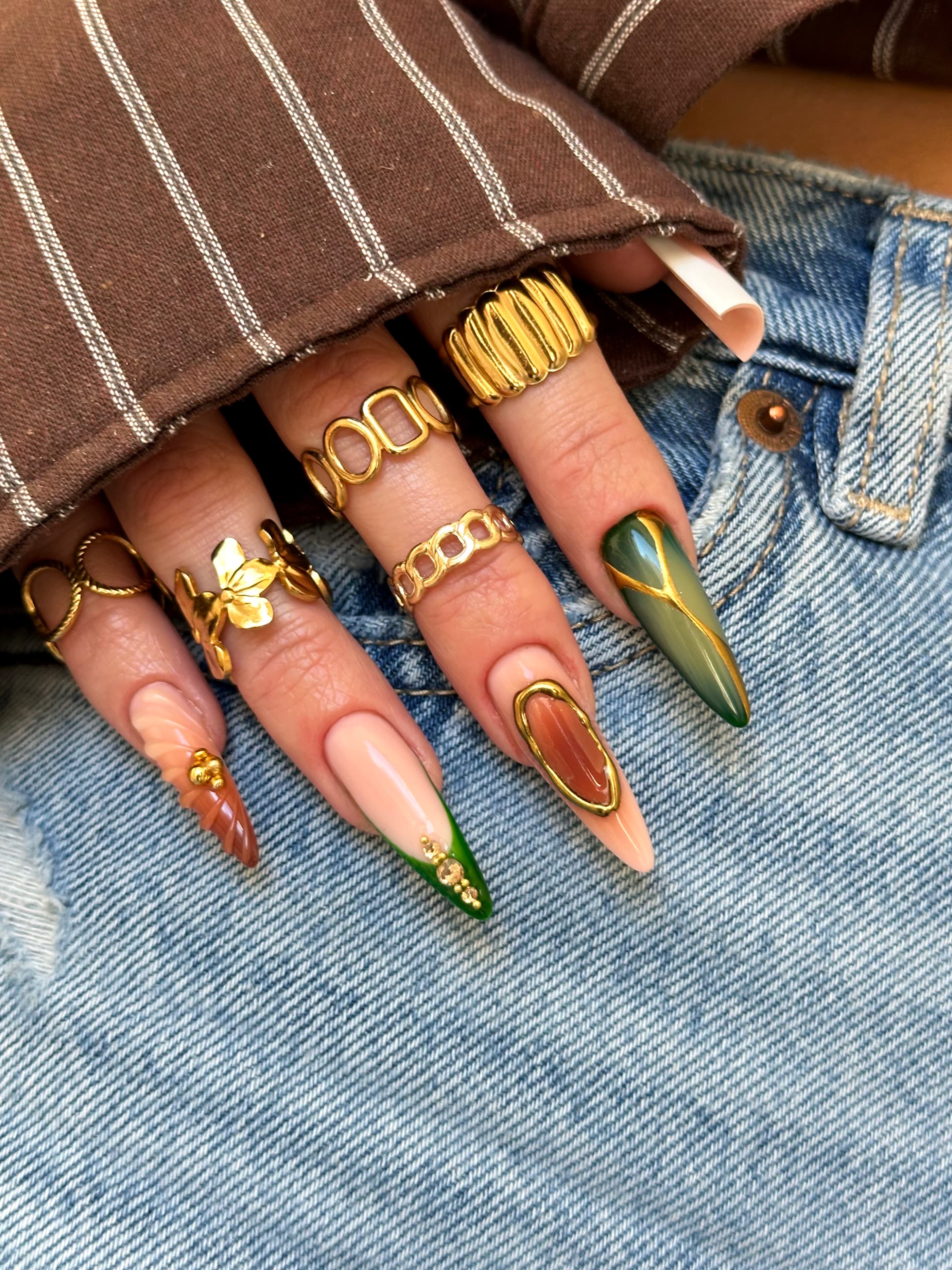 Chrome vert et or sur stiletto